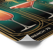 Golden Age of Gin Cocktails Art Deco Bar ポスター (角)