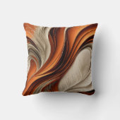 Golden Air – Copper and Bronze Abstract クッション (裏面)