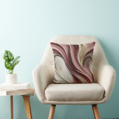 Golden Air – Rose Champagne Flowing Abstract クッション (椅子)