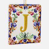 Golden Alphabet – Letter J Ceramic Ornament セラミックオーナメント (右)