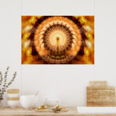 Golden Amber Divine Emanation Mandala ポスター (キッチン)