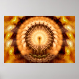 Golden Amber Divine Emanation Mandala ポスター
