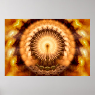 Golden Amber Divine Emanation Mandala ポスター