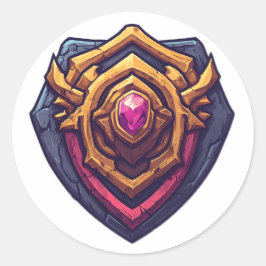 Golden Amethyst Emblem ラウンドシール