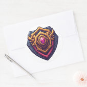 Golden Amethyst Emblem ラウンドシール (封筒)