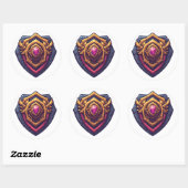 Golden Amethyst Emblem ラウンドシール (シート)