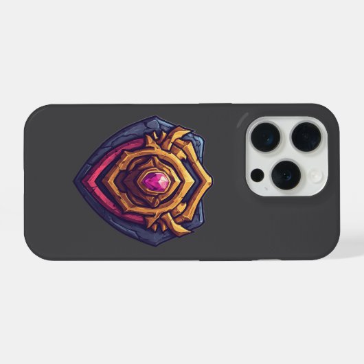 Golden Amethyst Emblem iPhoneケース (裏面横)