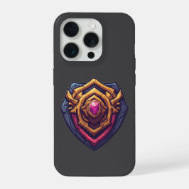 Golden Amethyst Emblem iPhone 15 Proケース