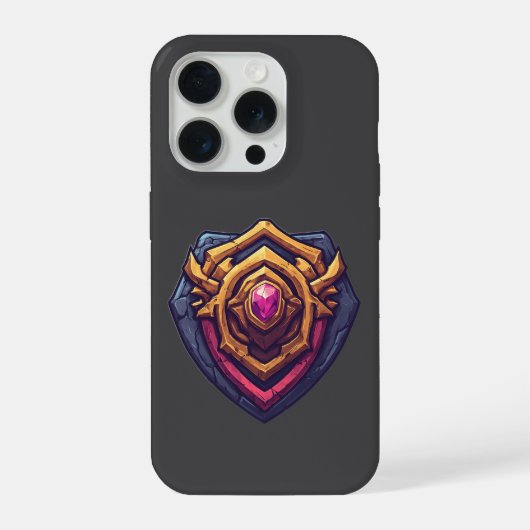 Golden Amethyst Emblem iPhoneケース (裏面)