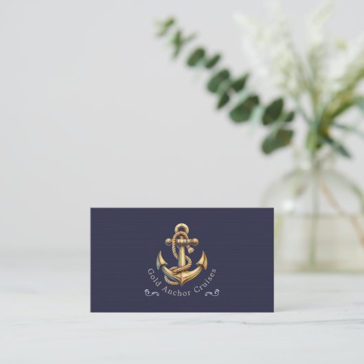 Golden Anchor Business Card 名刺 (スタンド正面)