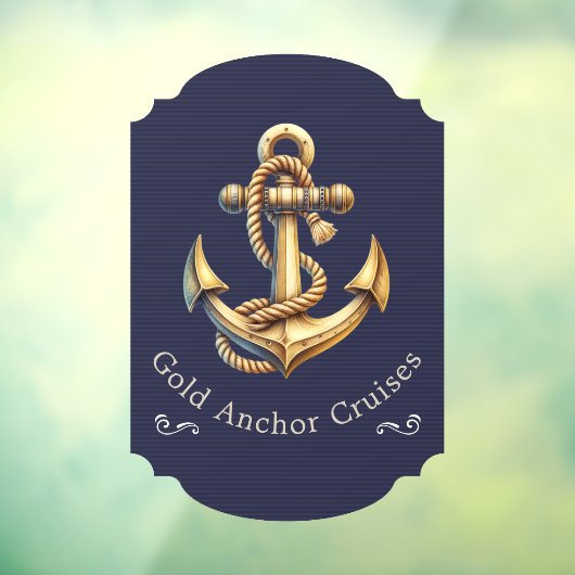 Golden Anchor Window Cling ウィンドウサイン (シート3)