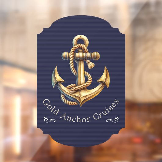 Golden Anchor Window Cling ウィンドウサイン (シート2)