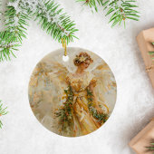 Golden Angel Christmas of Love Ornament セラミックオーナメント