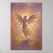 Golden Angel Ethereal Spiritual Wall Art Poster ポスター (正面)