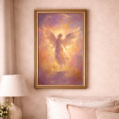 Golden Angel Ethereal Spiritual Wall Art Poster ポスター