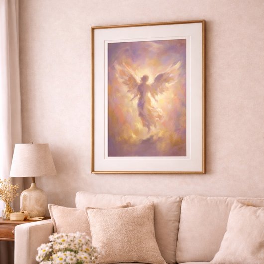 Golden Angel Ethereal Spiritual Wall Art Poster ポスター