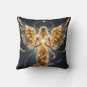 Golden Angel Glamour Throw Pillow クッション (裏面)