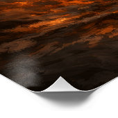 Golden Angel of Fire | Epic Fantasy Wall Art ポスター (コーナー)