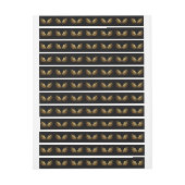 Golden Angel Wings on Black background ラップアラウンドラベル (シート)