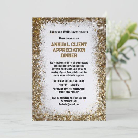 Golden Annual Client Appreciation Dinner Party 招待状 (スタンド正面)