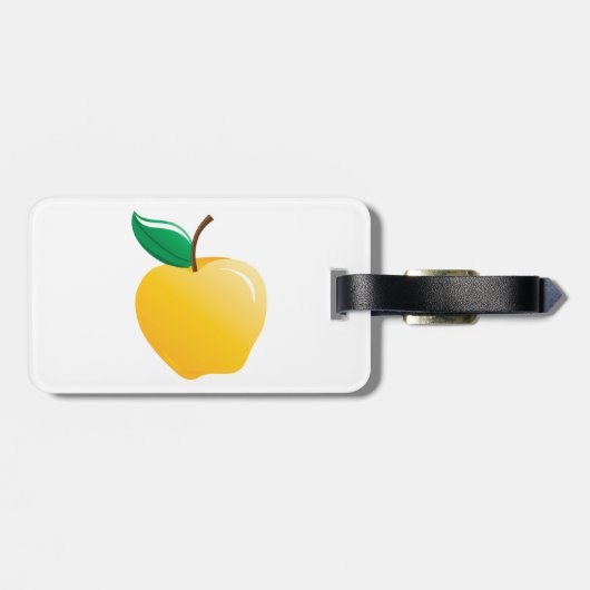 Golden Apple Bright Yellow Fruit ラゲッジタグ (裏面横)