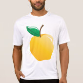 Golden Apple Bright Yellow Fruit Tシャツ (正面)