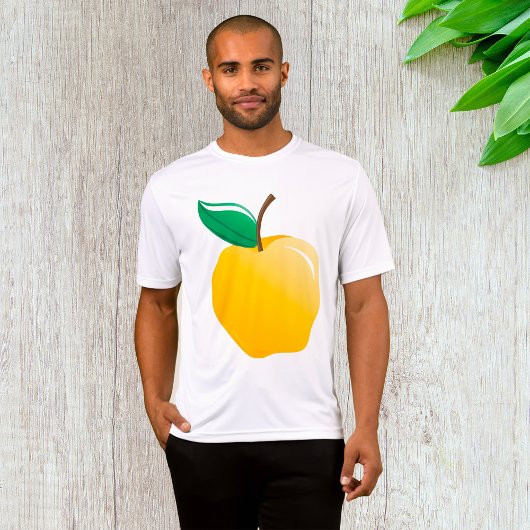 Golden Apple Bright Yellow Fruit Tシャツ