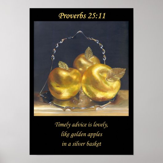 Golden Apples. Christian poster A3  ポスター (正面)