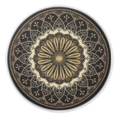 Golden arabesque mandala pattern  セラミックノブ (正面)