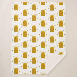  Golden Archway Portal – Minimalist Abstract シェルパブランケット