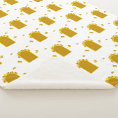  Golden Archway Portal – Minimalist Abstract シェルパブランケット (3/4)