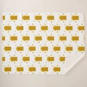  Golden Archway Portal – Minimalist Abstract シェルパブランケット (正面(横))