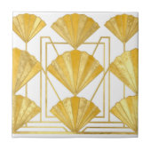Golden Art Deco Fan Pattern タイル (正面)
