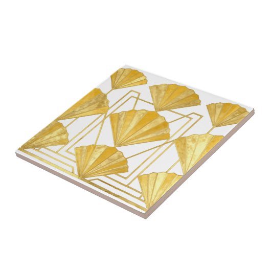 Golden Art Deco Fan Pattern タイル (側面)