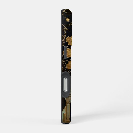 Golden Art Deco iPhone 16 Pro Case iPhoneケース (右側面)