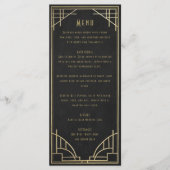golden art deco wedding menu メニュー (正面)
