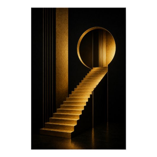 Golden Ascension Wall Art Poster ポスター (正面)
