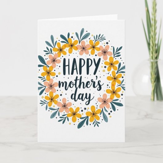 Golden Asterisk Mothers Day Card カード (正面)