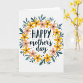 Golden Asterisk Mothers Day Card カード (黄色い花)