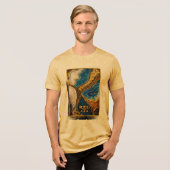 Golden Aura Abstract Art Tee トライブレンドＴシャツ (正面全面)