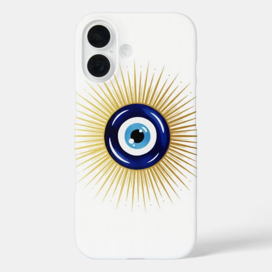 Golden Aura Evil Eye Abstract Spiritual Painting Case-Mate iPhoneケース (裏面)