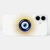 Golden Aura Evil Eye Abstract Spiritual Painting Case-Mate iPhoneケース (裏面 (横))