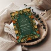 Golden Autumn Botanical Wedding 出欠カード