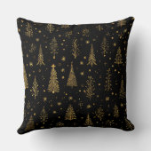 Golden Autumn Christmas Botanical Pattern (2) クッション (裏面)