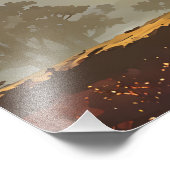 Golden Autumn Sunset at Bradgate フォトプリント (角)