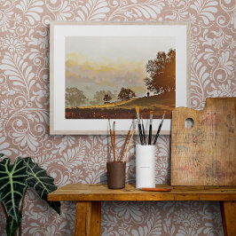 Golden Autumn Sunset at Bradgate フォトプリント