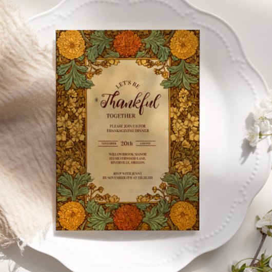 Golden Autumn Thanksgiving Celebration 招待状