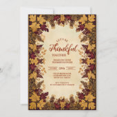 Golden Autumn Thanksgiving Celebration 招待状 (正面)