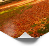 Golden Autumn Tree-lined Path Poster ポスター (コーナー)
