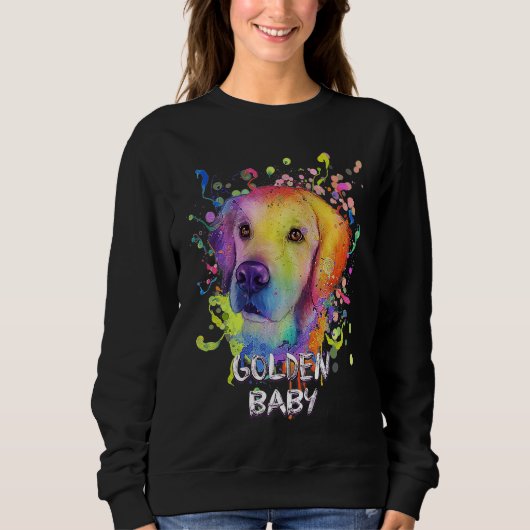 Golden Baby  Golden Retriever Humor Retriever Dog スウェットシャツ (正面)
